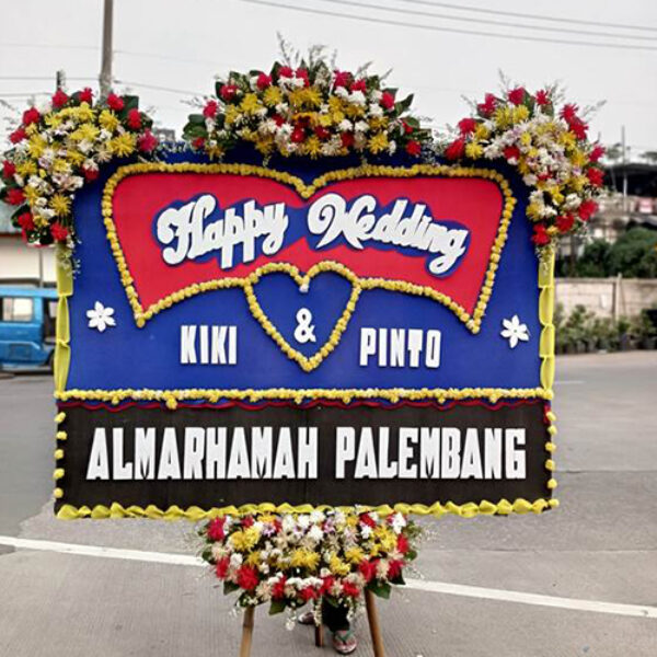 Bunga Papan Happy Wedding