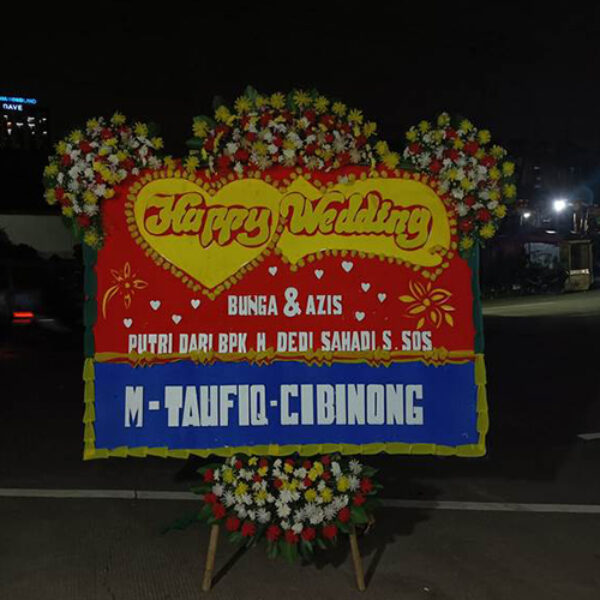 bungapapan rivalflorist (18) Bunga Papan Happy Wedding